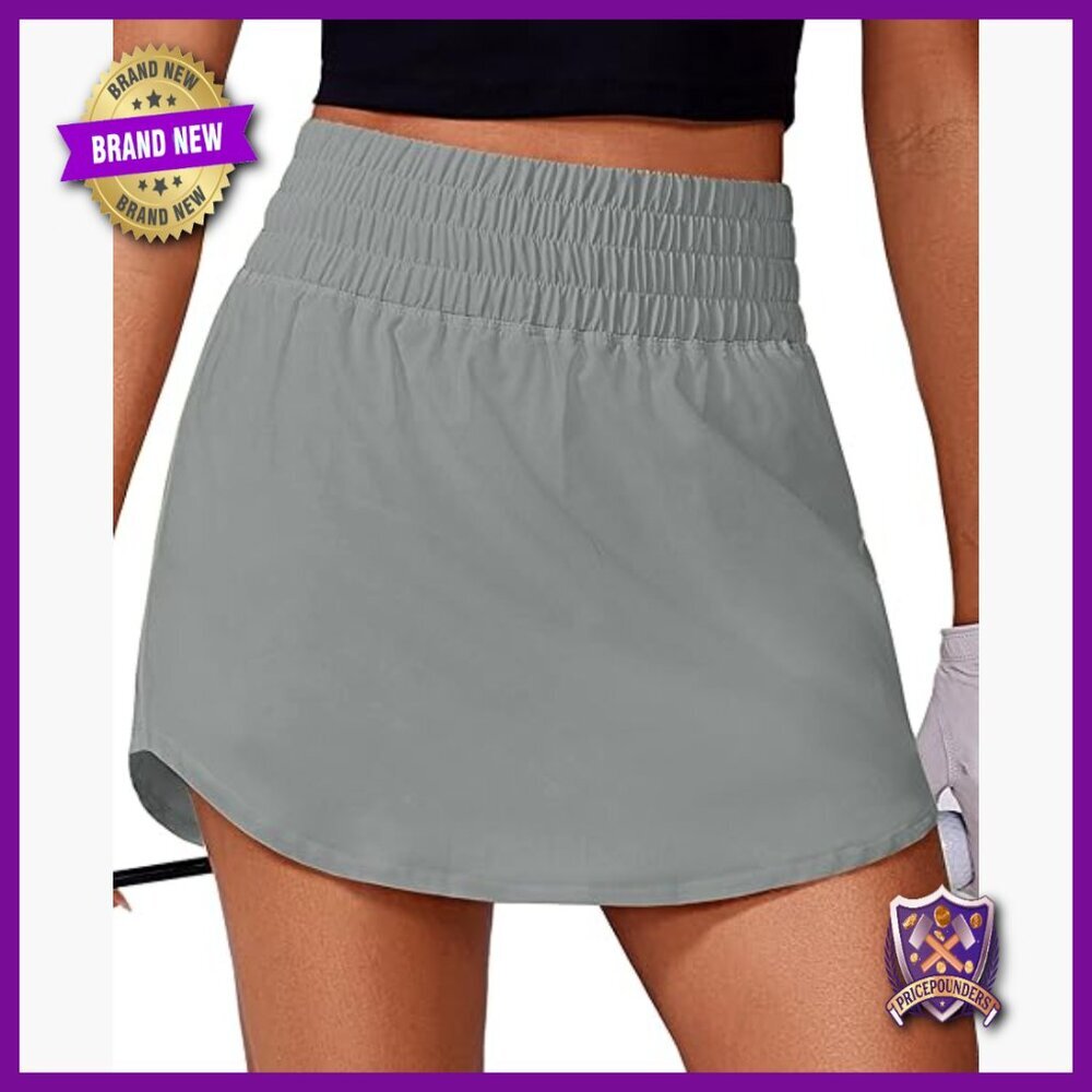 High Waisted Athletic Skort with Pockets for Golf Tennis Workout